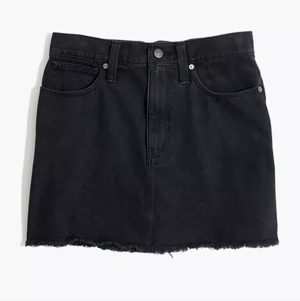 Madewell McCarren Raw-Hem Jean Skirt
